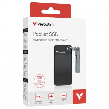 Verbatim tasku-ssd 128BG USB 3.2 Gen 2 32432, must/hall