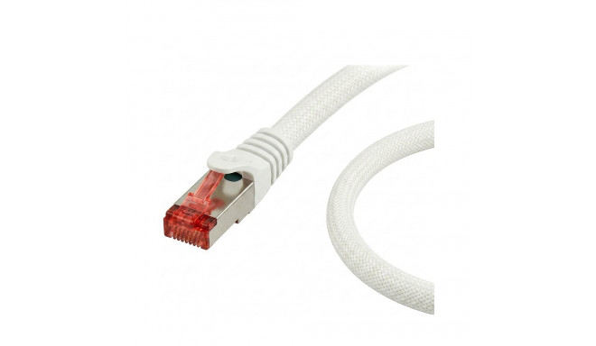 Python patch-kaabel Cat.6 nailonpunutisega 15m, valge