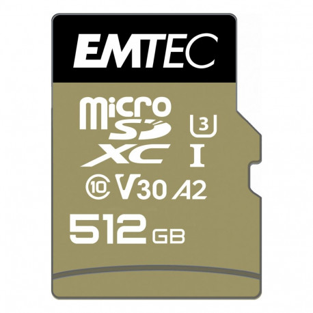 Emtec mälukaart m512GB UHS-I U3 V30 A2 SpeedIN Pro + adapter