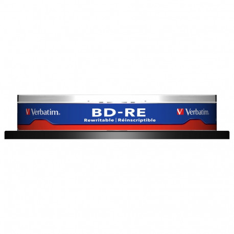 "1x10 Verbatim BD-RE Blu-Ray 25GB 2x Speed, Cakebox"