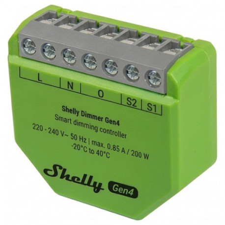 Shelly dimmer Gen4 sisseehitatav relee LED valguskontroller mõõtmisfunktsioon wifi