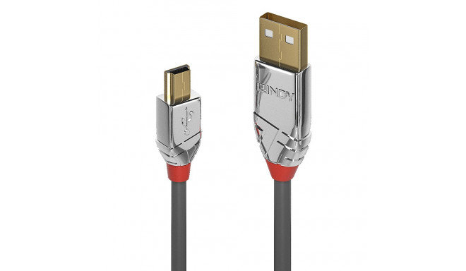 USB 2.0 kaabel A - Mini B 7.5m, CROMO