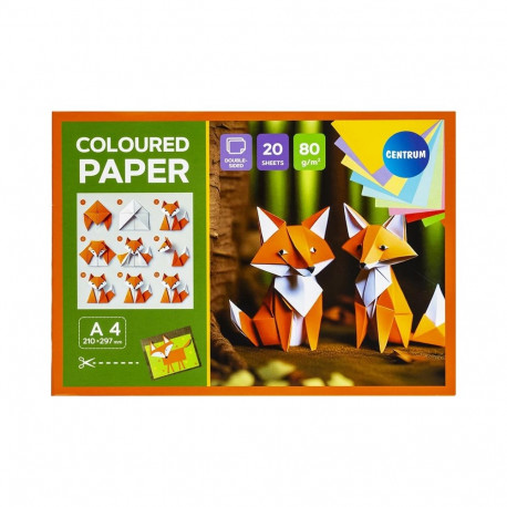 COLOUR PAPER SET A4 80GR 10COL 20SH