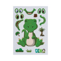 DECORATION STICKERS SET DINO 3 SHEETS