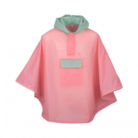 KIDS RAINPONCHO HAPPY PINK 116