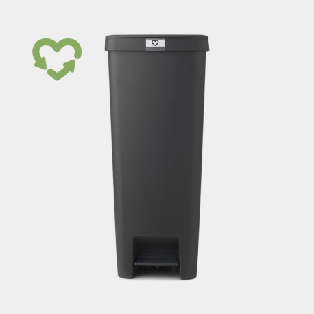 BRABANTIA prügikast StepUp 800023 40l pedaaliga, tumehall