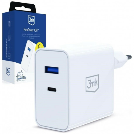 Laadija 45W PD 3.0 QC4+, valge