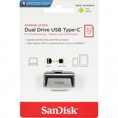 Ultra Dual USB Typ-C Laufwerk 32 GB (USB-A 3.2 Gen 1, USB-C 3.2 Gen 1)