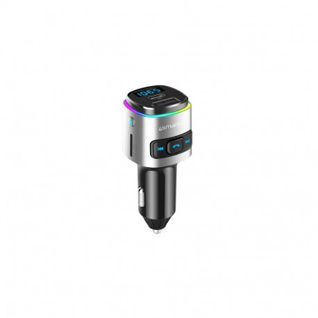 4smarts 456201 FM transmitter Cigar lighter Black, Silver