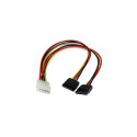 StarTech.com 12in LP4 to 2x SATA Power Y Cable Adapter