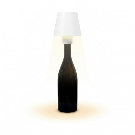 Synergy 21 LED akuga laualamp pudelitele, välitingimustesse IP54, hämardatav puutelüliti, valge