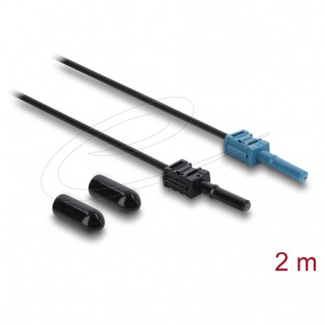 DELOCK optiline kaabel LWL POF HFBR 4531-4533Z simplex ST>ST 2m