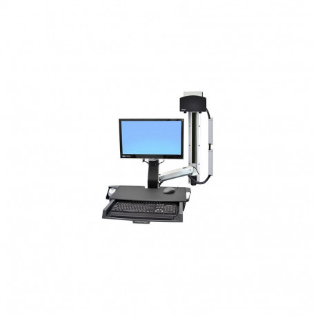 ERGOTRON seinakinnitussüsteem StyleView istumis- ja seismisfunktsiooniga hoiupindadega LCD kuni 61cm