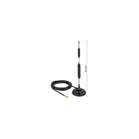 GSM Quadband antenn SMA-pistikuga 5dBi jäik ringsuunaline magnetilise aluse ja RG-58 ühenduskaabliga