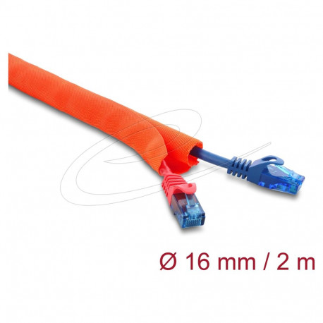 "Delock Kabelschutzschlauch selbstschließend 2 m x 16 mm orange"