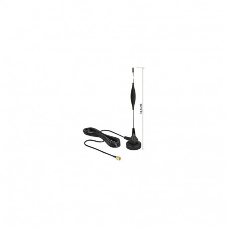 "DELOCK GSM Antenne SMA Stecker 5dBi starr omnidirektional mit magnetischem Standfus und Anschlusska