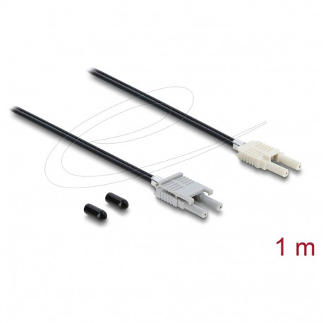 "Delock LWL POF Kunststoff Kabel HFBR 4506-4516Z Duplex Stecker zu Duplex Stecker 1 m"