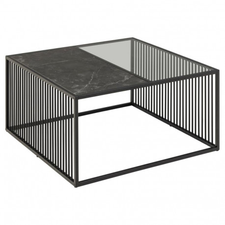 Diivanilaud STRINGTON 80x80 cm, must