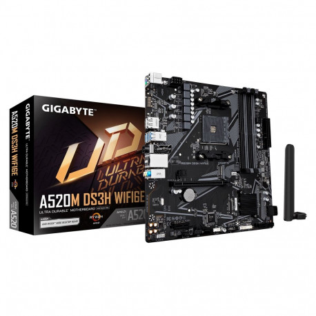 Gigabyte A520M DS3H WIFI6E | Processor family AMD | Processor socket AM4 | DDR4 | Supported hard dis