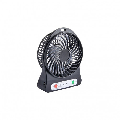 Kaasaskantav laua ventilaator 44-501# 10cm USB+aku, must
