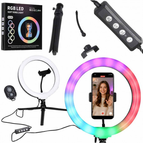 RGB-LED-ringvalgus selfie jaoks statiivil