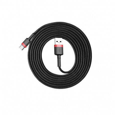 Baseus USB-kaabel CATKLF-U91 USB 2.0 3m USB A USB C, must, punane