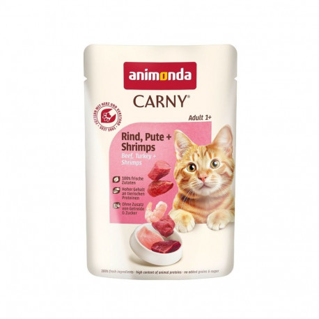 ANIMONDA Carny Adult Beef, turkey and shrimps - wet cat food - 85g