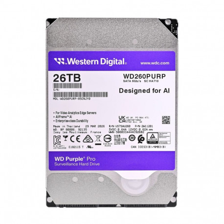 Western Digital Purple Pro WD240PURP internal hard drive 26 TB 7200 RPM 3.5" Serial ATA III