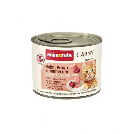 ANIMONDA Carny Adult Chicken, turkey and duck hearts - wet cat food - 200g