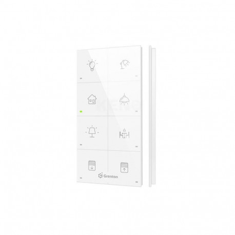 GRENTON TOUCH PANEL GRENTON / 8 TOUCH AREAS / TF-BUS / WHITE GLASS FRONT