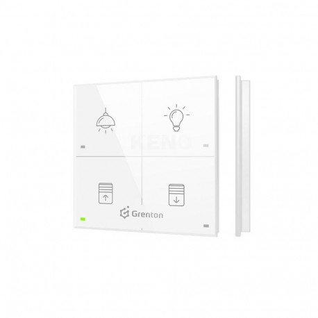 GRENTON TOUCH PANEL/ 4 TOUCH FIELDS/ TF-BUS/ WHITE GLASS FRONT