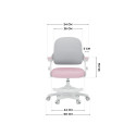 Fotel obrotowy Junior 4.3 Pink-Grey
