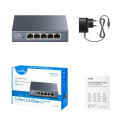 Cudy 5-Port 2.5G Easy-Managed Switch, HS105 3.0 L2 2.5G Ethernet (100/1000/2500) Black