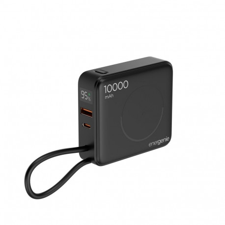 Gembird akupank PB10-WPC15-LCD-01 kiirlaadimisega juhtmevaba laadijaga 20W 10000mAh, must