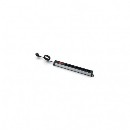 EMITERNET EmiterNet 19" 7-pole power strip with pin, ammeter, 3m cable, uni-schuko plug EM/LZ19.07F.