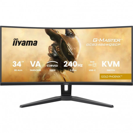 iiyama G-MASTER GCB3486WQSCP-B1 computer monitor 86.4 cm (34") 3440 x 1440 pixels UltraWide Quad HD 