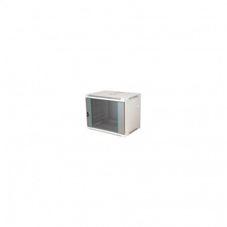 Q-LANTEC 19" 15U wall-mounted rack 600x450, glass door, grey