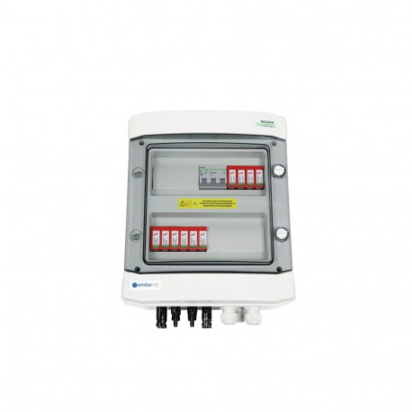 EMITTER hermeetiline DC/AC lülitusseade IP65 koos DC ülepingekaitsega Dehn 1000V type 2, 2 x PV stri