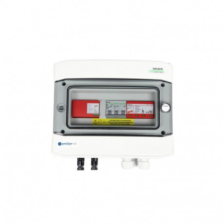 Switchgear attached DCAC hermetic IP65 EMITTER with DC surge arrester Dehn 1000V type 1+2, 1 x PV st
