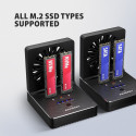 ADSA-M2C22 USB-C 2xNVMe /SATA M.2 20Gbps cooler