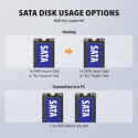 ADSA-M2C22 USB-C 2xNVMe /SATA M.2 20Gbps cooler