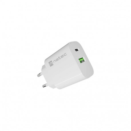 Ribera USB-laadija 1xUSB-A 1xUSB-C, valge