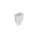 USB charger Ribera 1xUSB-A 1xUSB-C white