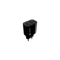 USB charger Ribera 1xUSB-A 1xUSB-C black