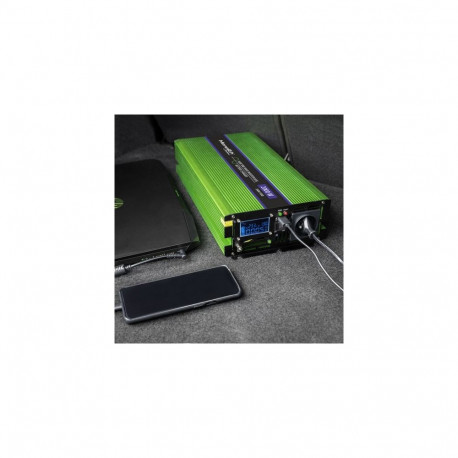 Qoltec Monolith power adapter/inverter Auto 2000 W Green