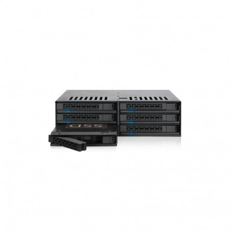 Icy Dock MB326SP-B disk array 0 TB Rack (1U) Black