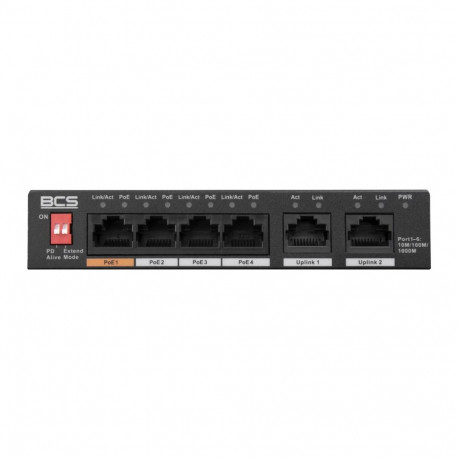 BCS Etherneti lüliti BCS-L-SP04G02G(2) haldamata Gigabit Ethernet (10/100/1000) Power over Ethernet 