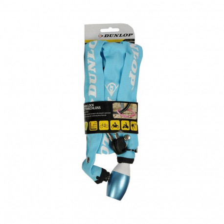 Dunlop - Zapięcie rowerowe na zamek łańcuch 120cm (Niebieski)
