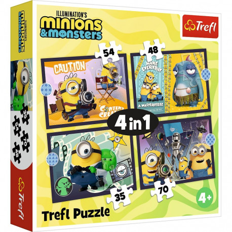 TREFL MINIONS Puzzle Set 4 in 1