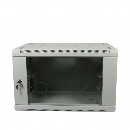 "ALLNET Netzwerkschrank 19"" 6HE 1-teilig T600mm Lichtgrau zerlegt(Flat Pack) SMA-Serie"